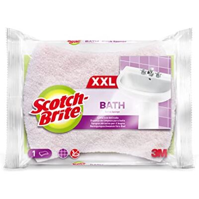 Scotch-Brite Bath XXL Reinigungsschwamm für das Bad, 1 Stück pro Packung – zur Reinigung empfindlicher Oberflächen im Badezimmer Scotch-Brite Bath XXL Reinigungsschwamm für das Bad, 1 Stück pro Packung – zur Reinigung empfindlicher Oberflächen im Badezimmer