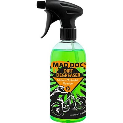 NIGRIN MAD DOCs Antriebs-und Bremsenreiniger, säurefrei, für verunreinigtes Kettenfett, ölige Rückstände und Verschmutzungen, abbaubar, 500ml NIGRIN MAD DOCs Antriebs-und Bremsenreiniger, säurefrei, für verunreinigtes Kettenfett, ölige Rückstände und Verschmutzungen, abbaubar, 500ml