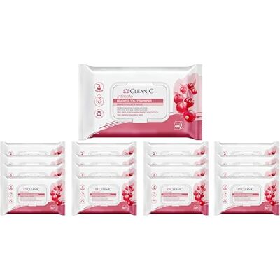 Cleanic Intimate Feucht-Toilettenpapier – (16x40 Stück) Feuchtes Toilettenpapier – Cranberry-Extrakt, Präbiotikum, spülbar, reinigt den Intimbereich – 640 Stück Cleanic Intimate Feucht-Toilettenpapier – (16x40 Stück) Feuchtes Toilettenpapier – Cranberry-Extrakt, Präbiotikum, spülbar, reinigt den Intimbereich – 640 Stück