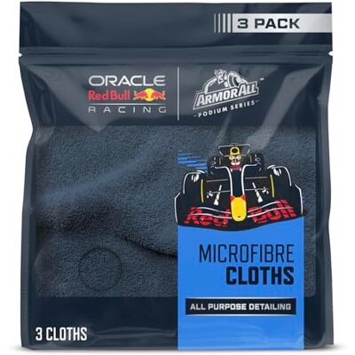 Armor All Mikrofasertücher zur Autoreinigung – 3er-Pack, ultraweich & wiederverwendbar – Entwickelt mit Oracle Red Bull Racing Armor All Mikrofasertücher zur Autoreinigung – 3er-Pack, ultraweich & wiederverwendbar – Entwickelt mit Oracle Red Bull Racing