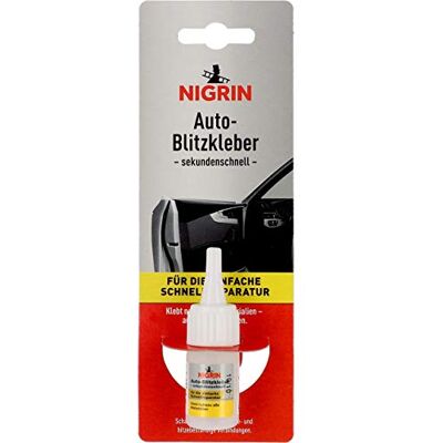 NIGRIN Auto-Blitzkleber, für die einfache und schnelle Reparatur, kälte- bzw. hitzebeständig, 10 g NIGRIN Auto-Blitzkleber, für die einfache und schnelle Reparatur, kälte- bzw. hitzebeständig, 10 g