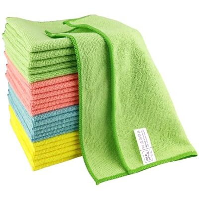 IDEA HOME -24 Stück Mikrofasertücher Putzlappen Staubtücher Reinigungstücher Putztücher Allzwecktücher 30x30cm Farbig Sortiert IDEA HOME -24 Stück Mikrofasertücher Putzlappen Staubtücher Reinigungstücher Putztücher Allzwecktücher 30x30cm Farbig Sortiert