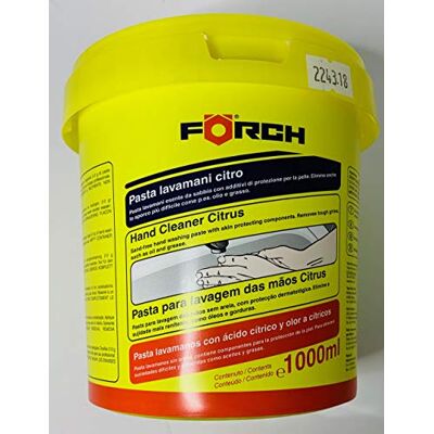 Förch Handwaschpaste Citrus 1000ml Eimer Sandfreies Handwaschmittel mit Hautzschutz, entfernt stärksten Schmutz wie Öl und Fett Förch Handwaschpaste Citrus 1000ml Eimer Sandfreies Handwaschmittel mit Hautzschutz, entfernt stärksten Schmutz wie Öl und Fett