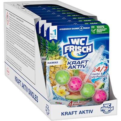 WC-Frisch Kraft Aktiv Duftspüler Urlaubsträume Hawaii (10er Pack), WC Reiniger sorgt für Reinigung bei jeder Spülung, Duftsteine für langanhaltend frischen WC Duft WC-Frisch Kraft Aktiv Duftspüler Urlaubsträume Hawaii (10er Pack), WC Reiniger sorgt für Reinigung bei jeder Spülung, Duftsteine für langanhaltend frischen WC Duft
