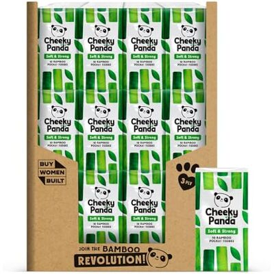 Panda Umweltfreundliche Bambus Taschentücher Großpackung – 3-Lagig 960 Stück (96 Packungen mit 10) Panda Umweltfreundliche Bambus Taschentücher Großpackung – 3-Lagig 960 Stück (96 Packungen mit 10)