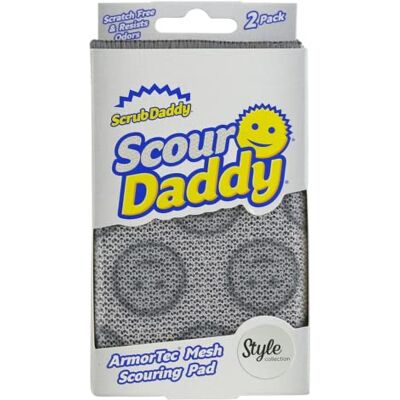 Scrub Daddy Scour Daddy, 2er-Pack Scheuerschwamm, kratzfreie Scheuerschwämme/strapazierfähiges Scheuerschwamm zum Reinigen von Geschirr Scrub Daddy Scour Daddy, 2er-Pack Scheuerschwamm, kratzfreie Scheuerschwämme/strapazierfähiges Scheuerschwamm zum Reinigen von Geschirr