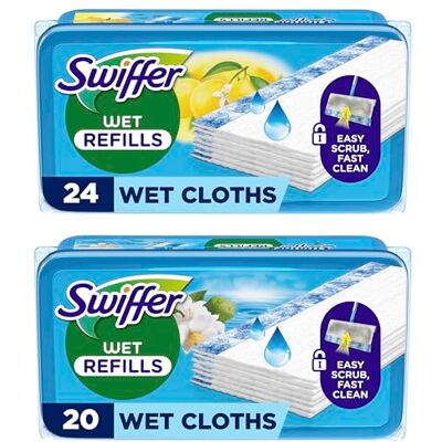 Swiffer Bodenwischer Nachfüller Wet, 44 Feuchte Tücher Feuchte Bodentücher lösen Schmutz schnell und hinterlassen frischen Duft auf Hartböden. Swiffer Bodenwischer Nachfüller Wet, 44 Feuchte Tücher Feuchte Bodentücher lösen Schmutz schnell und hinterlassen frischen Duft auf Hartböden.