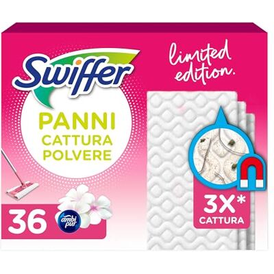 Swiffer Staubwischtücher, 36 Mikrofasertücher, rosa, fängt Staub und Schmutz auf, ideal für alle Arten von Böden und Tierhaaren, Giga Format Swiffer Staubwischtücher, 36 Mikrofasertücher, rosa, fängt Staub und Schmutz auf, ideal für alle Arten von Böden und Tierhaaren, Giga Format