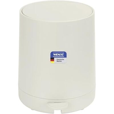 WENKO Kosmetik Treteimer Mod. Fablo aus Kunststoff, Soft-Touch-Beschichtung, Bad-Mülleimer 5 L, Abfalleimer mit Easy-Close Absenkautomatik und Einsatzbehälter, für Bad, Küche oder Büro, creme matt WENKO Kosmetik Treteimer Mod. Fablo aus Kunststoff, Soft-Touch-Beschichtung, Bad-Mülleimer 5 L, Abfalleimer mit Easy-Close Absenkautomatik und Einsatzbehälter, für Bad, Küche oder Büro, creme matt