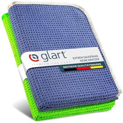 Glart Mikrofasertücher für Auto & Haushalt - Waffeldesign Glart Mikrofasertücher für Auto & Haushalt - Waffeldesign
