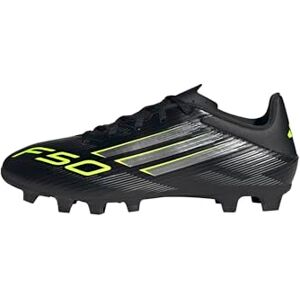 Adidas Unisex F50 Club Firm Ground/Multi Ground Football Boots, Core Black/Iron Metallic/Lucid Lemon, 46 EU Adidas Unisex F50 Club Firm Ground/Multi Ground Football Boots, Core Black/Iron Metallic/Lucid Lemon, 46 EU
