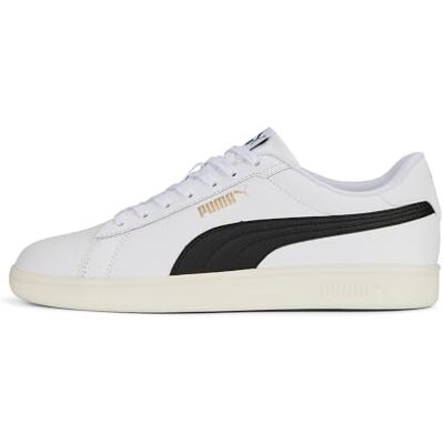 Puma Smash 3.0 L Unisex Sneaker , White Black Gold Frosted Ivory, 42.5 EU Puma Smash 3.0 L Unisex Sneaker , White Black Gold Frosted Ivory, 42.5 EU