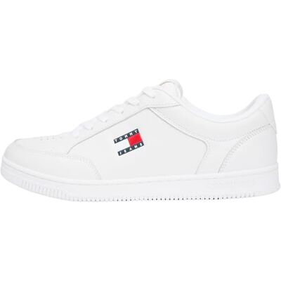 Tommy Jeans Herren Cupsole Sneaker Long Lace zum Schnüren, Weiß (Ecru), 42 Tommy Jeans Herren Cupsole Sneaker Long Lace zum Schnüren, Weiß (Ecru), 42