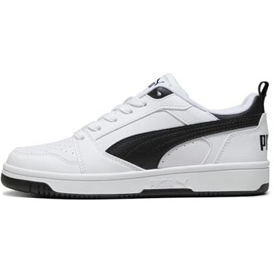 Puma Unisex Kinder Rebound V6 Lo Jr Sneaker, White Black Black, 39 EU Puma Unisex Kinder Rebound V6 Lo Jr Sneaker, White Black Black, 39 EU