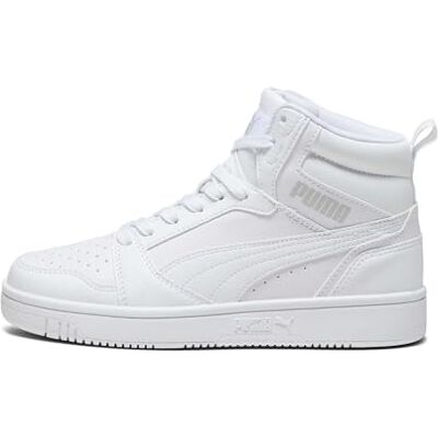 Puma Unisex Kinder Rebound V6 Mid Jr Turnschuhe, White Cool Light Gray, 39 EU Puma Unisex Kinder Rebound V6 Mid Jr Turnschuhe, White Cool Light Gray, 39 EU