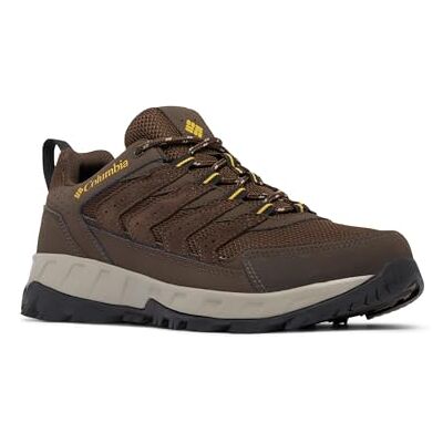 Columbia Men's Strata Trail Low Waterproof Hiking Shoe, Cordovan/Goldgelb, 44.5 EU Columbia Men's Strata Trail Low Waterproof Hiking Shoe, Cordovan/Goldgelb, 44.5 EU
