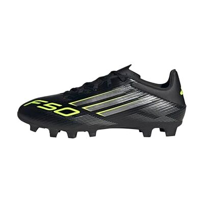 Adidas Unisex F50 Club Firm Ground/Multi Ground Football Boots, Core Black/Iron Metallic/Lucid Lemon, 47 1/3 EU Adidas Unisex F50 Club Firm Ground/Multi Ground Football Boots, Core Black/Iron Metallic/Lucid Lemon, 47 1/3 EU