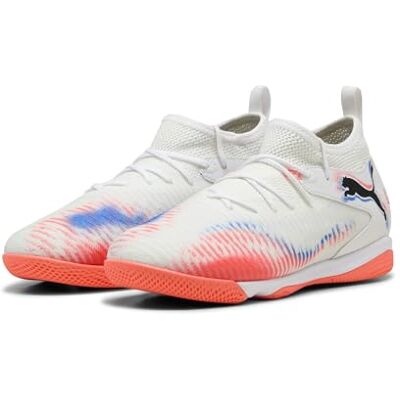 Puma Unisex Kinder Future 8 Match It + Mid Jr Fussballschuh, Weiß Schwarz Leuchtendes Rot, 4.5 UK EU Puma Unisex Kinder Future 8 Match It + Mid Jr Fussballschuh, Weiß Schwarz Leuchtendes Rot, 4.5 UK EU