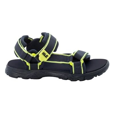 Jack Wolfskin Unisex Seven Seas 3 K Sandale, Blue/Lime, 32 EU Jack Wolfskin Unisex Seven Seas 3 K Sandale, Blue/Lime, 32 EU