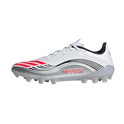 Adidas Unisex F50 Messi League Artificial Ground Football Boots Fußballschuhe, FTWR White/Lucid red/Silver met, 44 2/3 EU Adidas Unisex F50 Messi League Artificial Ground Football Boots Fußballschuhe, FTWR White/Lucid red/Silver met, 44 2/3 EU