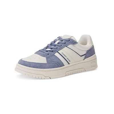 Tommy Jeans Herren Cupsole Sneaker Pods Low Top, Blau (Blue Moment), 43 Tommy Jeans Herren Cupsole Sneaker Pods Low Top, Blau (Blue Moment), 43