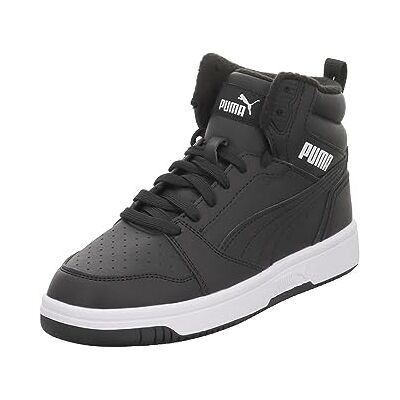 Puma Unisex Kinder Rebound V6 Mid WTR Jr Sneaker, Black White, 37 EU Puma Unisex Kinder Rebound V6 Mid WTR Jr Sneaker, Black White, 37 EU