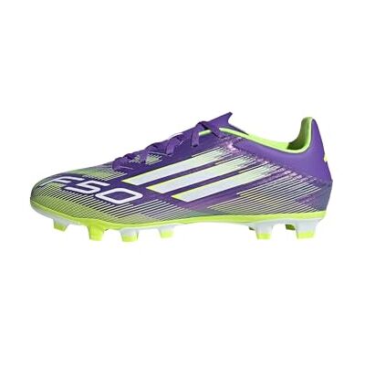 Adidas Unisex F50 Club Firm Ground/Multi Ground Football Boots, Purple Rush/Cloud White/Lucid Lemon, 47 1/3 EU Adidas Unisex F50 Club Firm Ground/Multi Ground Football Boots, Purple Rush/Cloud White/Lucid Lemon, 47 1/3 EU