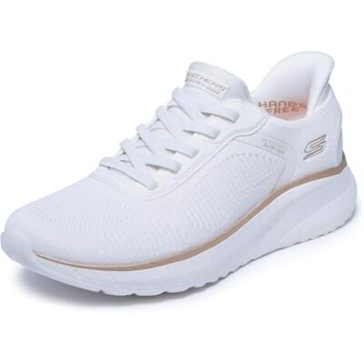 Skechers Damen Bobs Squad Chaos Current Muse Slip-InTurnschuhe, White/Gold Textile, 39 EU Skechers Damen Bobs Squad Chaos Current Muse Slip-InTurnschuhe, White/Gold Textile, 39 EU