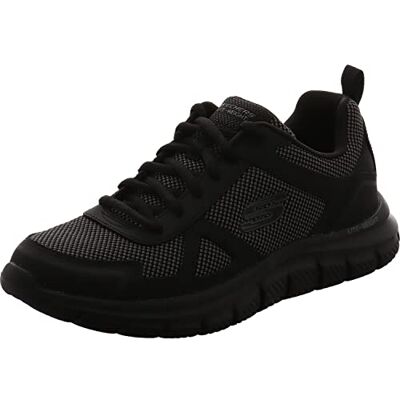 Skechers Herren Track Bucolo Sneakers, Black Leather Mesh Trim, 40 EU Skechers Herren Track Bucolo Sneakers, Black Leather Mesh Trim, 40 EU