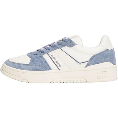 Tommy Jeans Herren Cupsole Sneaker Pods Low Top, Blau (Blue Moment), 44 Tommy Jeans Herren Cupsole Sneaker Pods Low Top, Blau (Blue Moment), 44