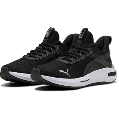 Puma Unisex Softride Enzo 5 Hype Road Running Shoe, Schwarz Weiß Silber, 42 EU Puma Unisex Softride Enzo 5 Hype Road Running Shoe, Schwarz Weiß Silber, 42 EU