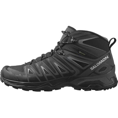 Salomon X Ultra Pioneer Mid Gore-Tex wasserdichte Herren Outdoorschuhe, Outdoor-bereit, Sicherer Fußhalt, Stabil und gedämpft, Black, 47 1/3 Salomon X Ultra Pioneer Mid Gore-Tex wasserdichte Herren Outdoorschuhe, Outdoor-bereit, Sicherer Fußhalt, Stabil und gedämpft, Black, 47 1/3