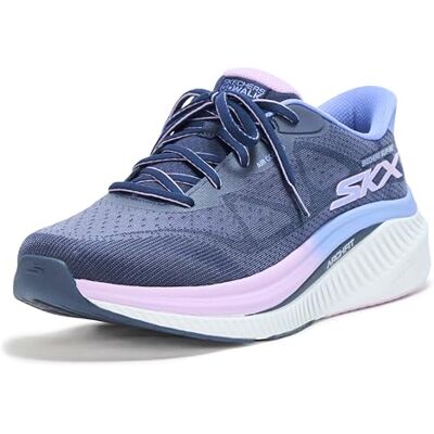 Skechers Damen Go Walk Max Cushioning Arch Fit Areena Slip-InTurnschuhe, Navy Textile/Lavender Trim, 41 EU Skechers Damen Go Walk Max Cushioning Arch Fit Areena Slip-InTurnschuhe, Navy Textile/Lavender Trim, 41 EU