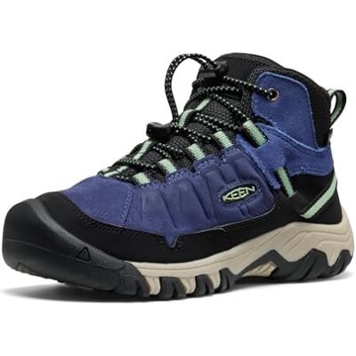KEEN Targhee 4 Mid Wanderstiefel für Kinder, Unisex, wasserdicht, Skipper Blue Hemlock, 32 EU KEEN Targhee 4 Mid Wanderstiefel für Kinder, Unisex, wasserdicht, Skipper Blue Hemlock, 32 EU