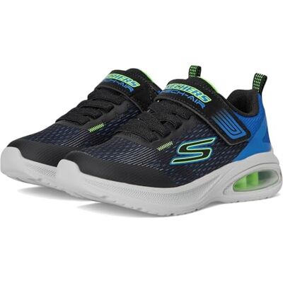 Skechers Jungen Microspec Max Advance Squad-Pacer Turnschuhe, Black Textile / Synthetic / Blue & Lime Trim, 31 EU Skechers Jungen Microspec Max Advance Squad-Pacer Turnschuhe, Black Textile / Synthetic / Blue & Lime Trim, 31 EU
