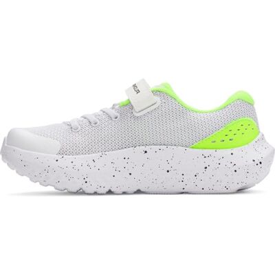Under Armour Jungen Vorschule Surge 4 Klettverschluss, leichte und atmungsaktive Laufschuhe, gepolsterte Joggingschuhe für langen Komfort,White / Hyper Green / Black,34 Under Armour Jungen Vorschule Surge 4 Klettverschluss, leichte und atmungsaktive Laufschuhe, gepolsterte Joggingschuhe für langen Komfort,White / Hyper Green / Black,34