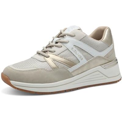 s.Oliver Damen Sneaker flach Sportlich Wedges, Beige (Beige Comb), 39 EU s.Oliver Damen Sneaker flach Sportlich Wedges, Beige (Beige Comb), 39 EU