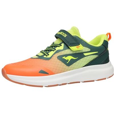 KangaROOS Unisex Kinder Kb-Pang Ev Sneaker, Deep Emeraldt Solar Orange, 40 EU KangaROOS Unisex Kinder Kb-Pang Ev Sneaker, Deep Emeraldt Solar Orange, 40 EU