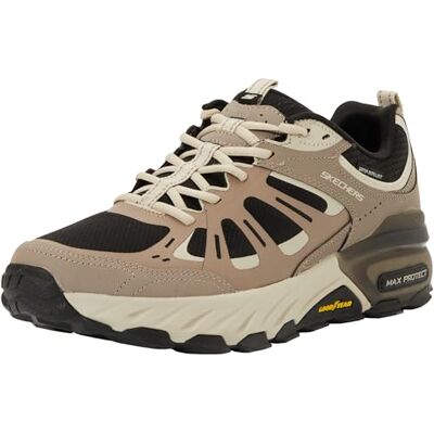 Skechers Herren Max Protect Sherwood Ridge Sneaker, Taupe Leather/Synthetic/Black Trim, 44 EU Skechers Herren Max Protect Sherwood Ridge Sneaker, Taupe Leather/Synthetic/Black Trim, 44 EU