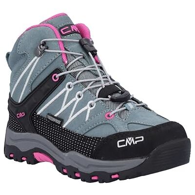 CMP Unisex Kinder Kids Rigel Mid Trekking Shoes Wp Trekking-Schuhe, Grün Fluo Lila Mineral Green Purple Fluo, 34 EU CMP Unisex Kinder Kids Rigel Mid Trekking Shoes Wp Trekking-Schuhe, Grün Fluo Lila Mineral Green Purple Fluo, 34 EU