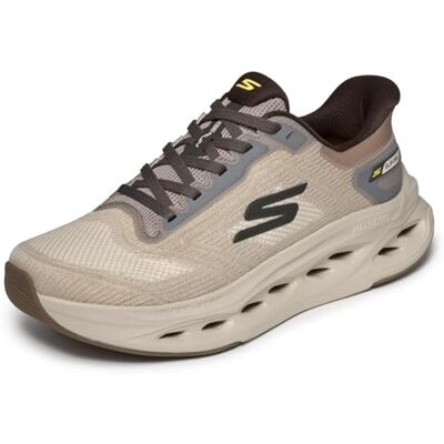 Skechers Herren Max Cushioning Glide-Step Turnschuhe, Taupe Textile, 42.5 EU Skechers Herren Max Cushioning Glide-Step Turnschuhe, Taupe Textile, 42.5 EU