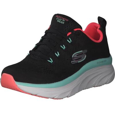 Skechers Damen D'lux Walker Fresh Finesse Sneaker, Black Mesh Mint Trim, 40 EU Skechers Damen D'lux Walker Fresh Finesse Sneaker, Black Mesh Mint Trim, 40 EU