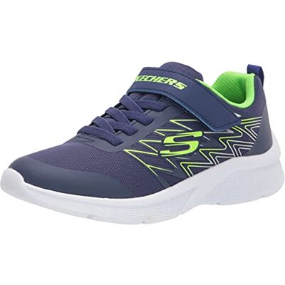 Skechers Jungen Microspec Texlor Sneaker, Navy Textile Lime Silver Trim, 37 EU Skechers Jungen Microspec Texlor Sneaker, Navy Textile Lime Silver Trim, 37 EU