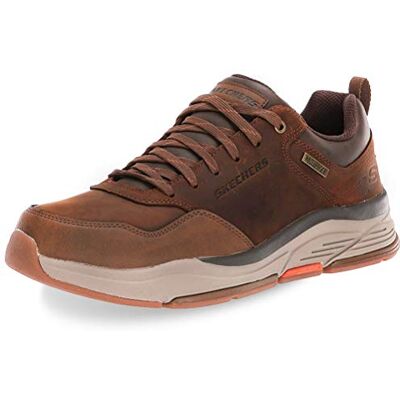 Skechers Herren Benago Hombre Trainers, Dark Brown Waterproof Leather, 44 EU Skechers Herren Benago Hombre Trainers, Dark Brown Waterproof Leather, 44 EU