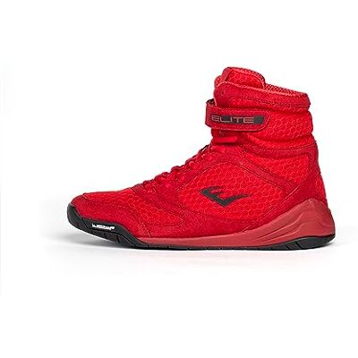 Everlast Elite 2 Boxschuhe (Rot Größe 12) Leicht, Hochschnitt, Knöchelstütze, Boxstiefel Wettkampf & Training, Überlegene Traktion Everlast Elite 2 Boxschuhe (Rot Größe 12) Leicht, Hochschnitt, Knöchelstütze, Boxstiefel Wettkampf & Training, Überlegene Traktion