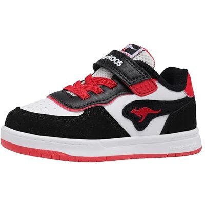KangaROOS Jungen K-CPI Izel Ev Sneaker, Jet Black Fiery Red, 26 EU KangaROOS Jungen K-CPI Izel Ev Sneaker, Jet Black Fiery Red, 26 EU