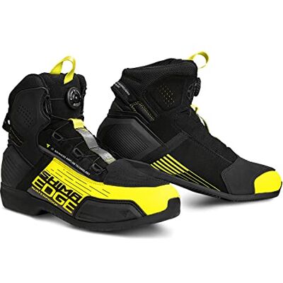 SHIMA EDGE WP, Wasserdichte Motorradschuhe für Männer Verstärkte Straßenreitschuhe mit ATOP-Verschlusssystem, Knöchelstütze, Rutschfeste Sohle, Schaltgriff (Fluo, 44) SHIMA EDGE WP, Wasserdichte Motorradschuhe für Männer Verstärkte Straßenreitschuhe mit ATOP-Verschlusssystem, Knöchelstütze, Rutschfeste Sohle, Schaltgriff (Fluo, 44)