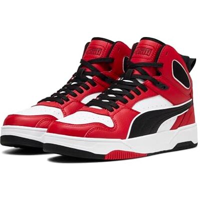 Puma RBD Break MID Unisex-Sneaker, Weiß/Schwarz, für alle Zeiten, Rot, 8 UK Puma RBD Break MID Unisex-Sneaker, Weiß/Schwarz, für alle Zeiten, Rot, 8 UK