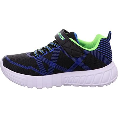 Skechers Jungen Flex-glow Sneaker, Black Textile Synthetic Blue Lime Trim, 29 EU Skechers Jungen Flex-glow Sneaker, Black Textile Synthetic Blue Lime Trim, 29 EU