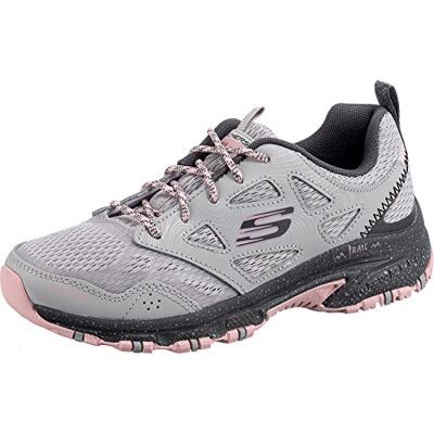 Skechers Damen Hillcrest Pure Escapade Trainers, Gray Leather / Mesh / Pink Trim, 39.5 EU Skechers Damen Hillcrest Pure Escapade Trainers, Gray Leather / Mesh / Pink Trim, 39.5 EU